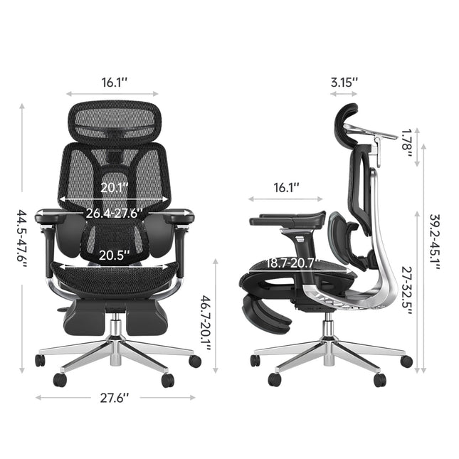 Pro Ergonomic Chair with Footrest